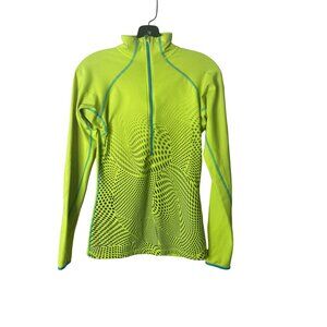 NIKE PRO WOMEN'S 1/2 ZIP NEON PULLOVER SZ S